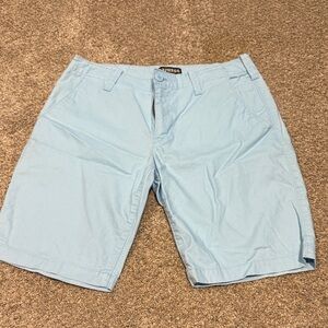 Express Sky Blue Men's Flat Front Shorts